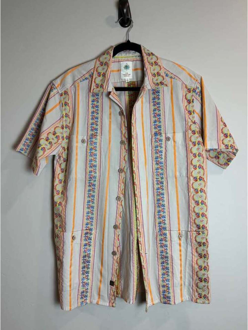 THE TERRITORY AGEAD guayabera button up shirt NWOT Mens MED $28